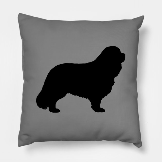 Cavalier King Charles Spaniel Silhouette Pillow by Coffee Squirrel