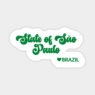 State of São Paulo: Eu amo o Brasil - I love Brazil Magnet