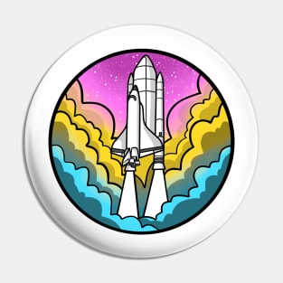 Pansexual Pride Rocket Pin