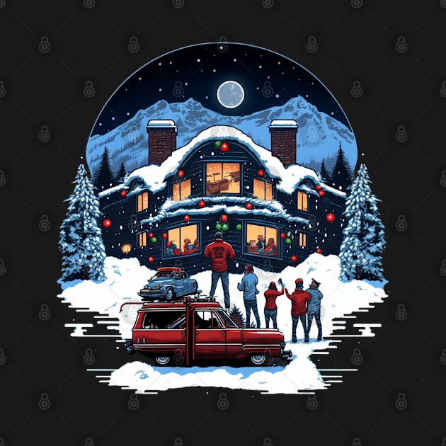 Christmas Vacation Poster Art Truck Parked Front House In The Snow by GIFTGROO