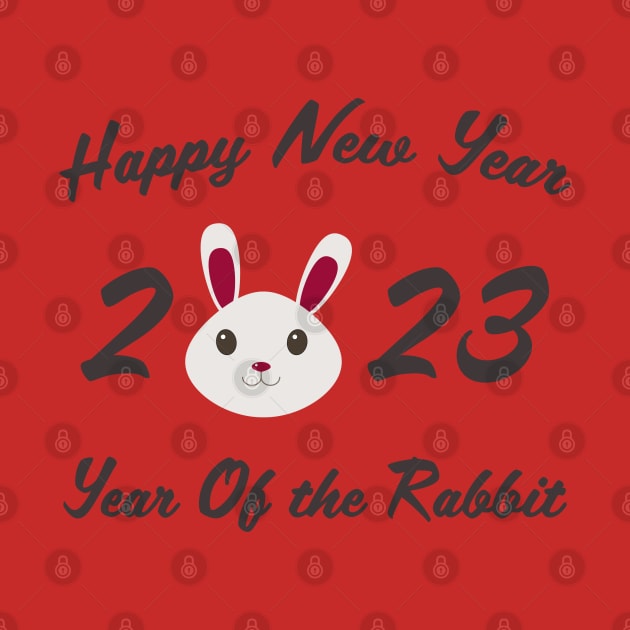 Happy New Year 2023 Year of the Rabbit by Hedgie Designs