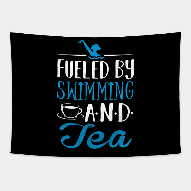 Fueled by Swimming and Tea Tapestry by KsuAnn