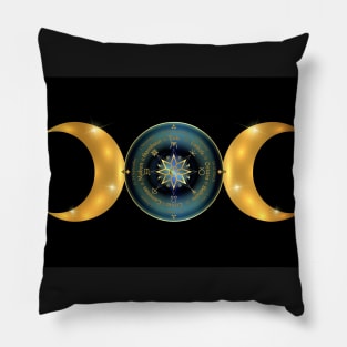 Wiccan cycle star Powerful witchcraft Spell - Enhance all your spiritual powers Pillow