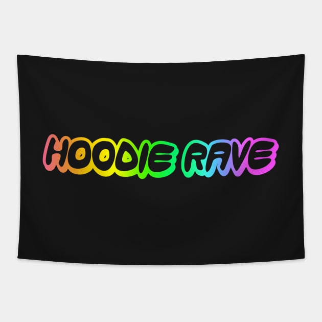 Hoodie Rave Rainbow One-Liner Tapestry by MOULE