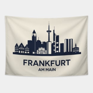 Frankfurt Skyline Emblem Tapestry