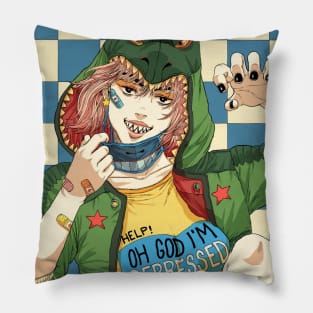 Dino girl Pillow