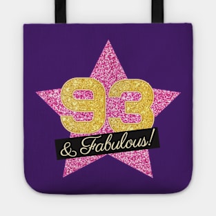 93rd Birthday Gifts Women Fabulous - Pink Gold Tote