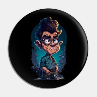 I Think You Should Leave Caricature Art Pin