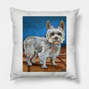 Cute Yorkshire Terrier Yorkie Pillow