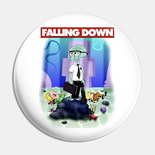 Squidward Falling Down Pin