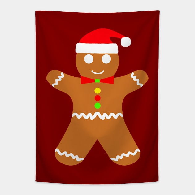 Merry Christmas Gingerbread Man Tapestry by JeanKellyPhoto