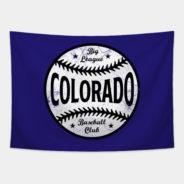 Colorado Retro Big League Baseball - Purple Tapestry by KFig21