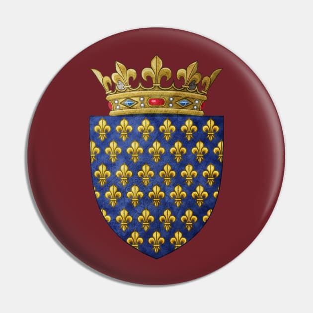 Saint Louis IX Coat-of-arms Pin by Leo Carneiro