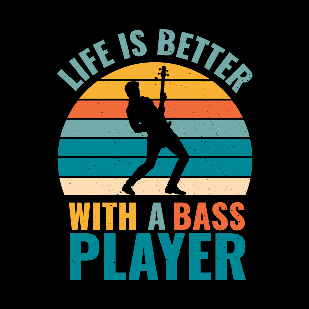 Funny bassist quote LIFE IS BETTER WITH A BASS PLAYER by star trek fanart and more