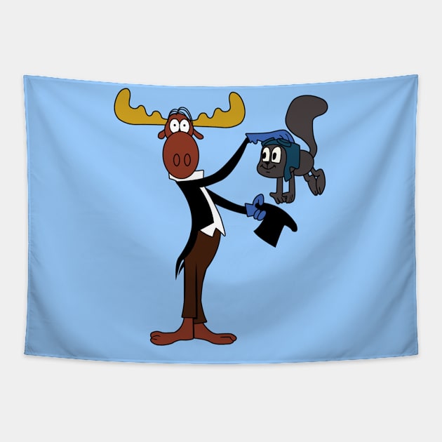 Rocky & Bullwinkle Show Tapestry by LuisP96