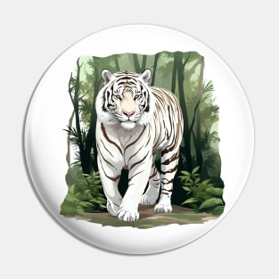 White Tiger From India Pin