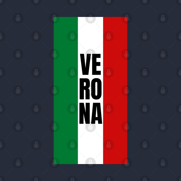 Verona City in Italian Flag Vertical by aybe7elf