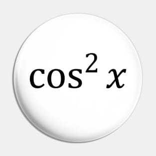 Math Couple Cosine Squared (Black) Pin