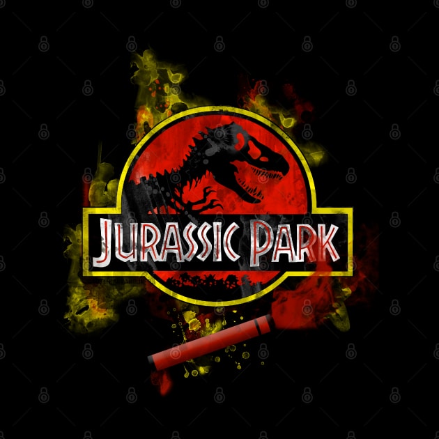 Jurassic - JP T-Rex Movie Flare Logo by Jurassic Merch