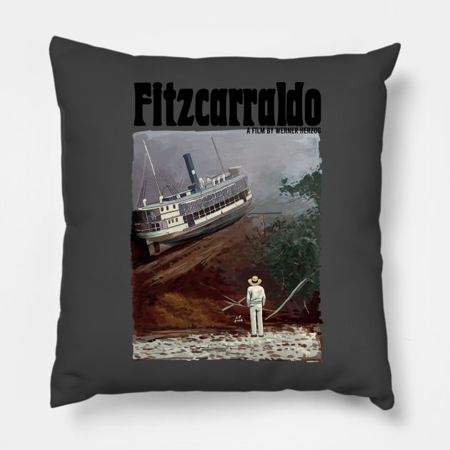 Fitzcarraldo movie Illustration Pillow by burrotees