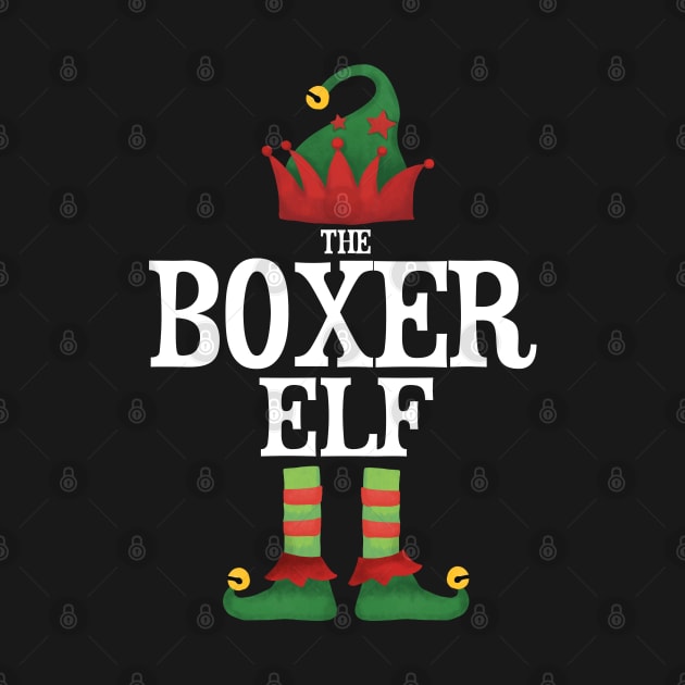 Boxer Elf Matching Family Group Christmas Party Pajamas by uglygiftideas