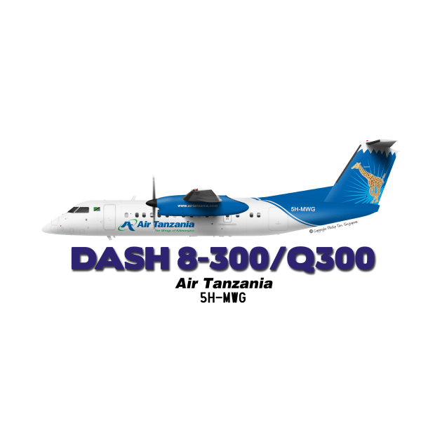 DeHavilland Canada Dash 8-300/Q300 - Air Tanzania by TheArtofFlying