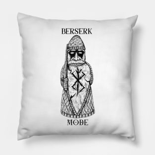 Fury Unleashed: The Viking Berserker Battle of the Lewis Chessmen Pillow