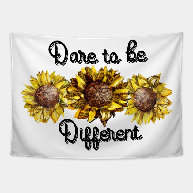 Dare To Be Different Sunflower Tapestry by ValentinkapngTee