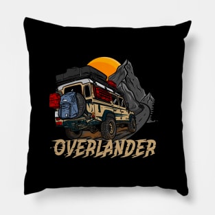 Creme Land Rover Defender Adventure Seeker Pillow