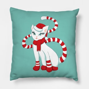 Cat In Christmas Mood Pillow