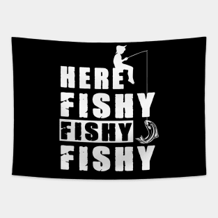 Funny Fishing Tapestry