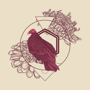 Floral Turkey Vulture T-Shirt