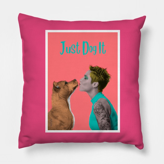 Just Dog It Suka Pillow by BabyDogFace