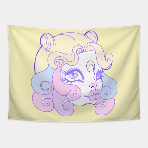 Pastel Girl Tapestry by Flowersintheradiator