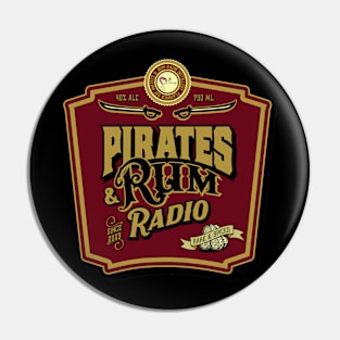 Pirates & Rum Radio Label Pin