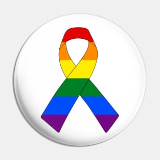 Rainbow Ribbon Pin