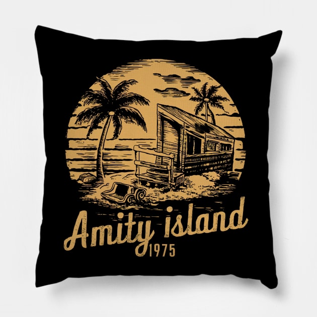 Amity-island Pillow by Funny sayings