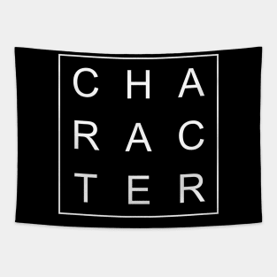 minimalist and simple design character white word Tapestry