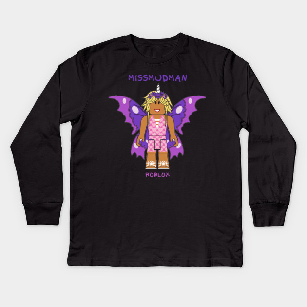 Missmudman Roblox Roblox Game Kids Long Sleeve T Shirt Teepublic - roblox t shirt images purple