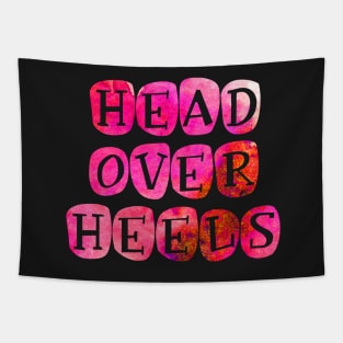 Bright 'Head over Heels' Typography Design Tapestry