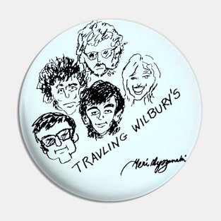 Traveling Wilburys Bob Dylan George Harrison, Jeff Lynne Roy Orbison Tomy Petty Pin