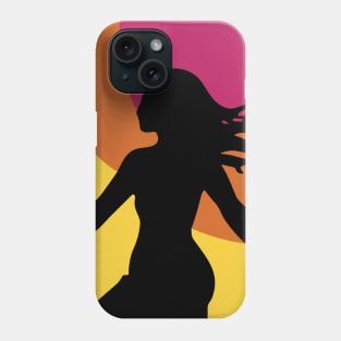 T-shirt with a girl's design and attractive colors inspired by the sunset. Phone Case