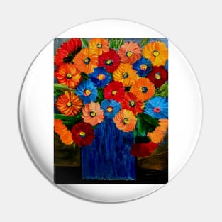 Bold colors abstract flowers Pin