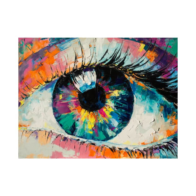 Oil painting of a big eye. by MariDein