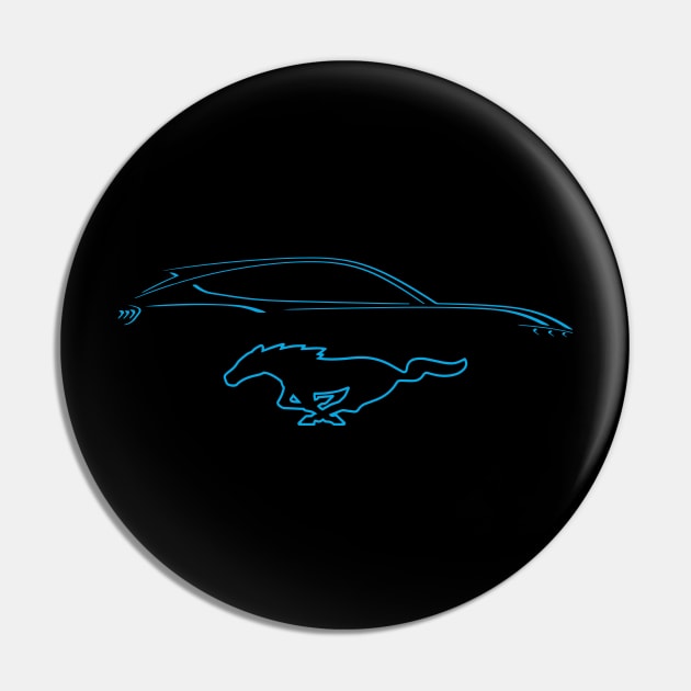 Mustang Mach-E Silhouette Pin by zealology