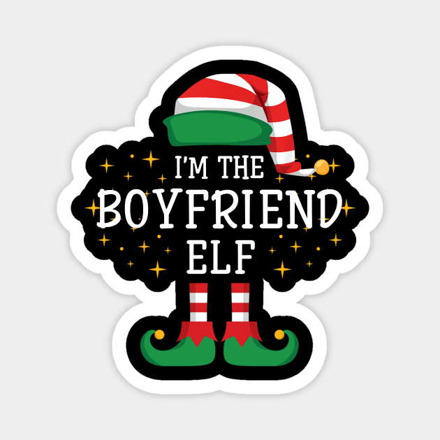 I'm The Boyfriend Elf Matching Family Christmas Pajama Magnet by Damsin