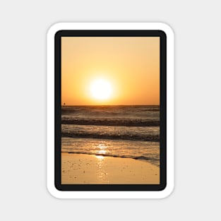 sunset at the beach Magnet