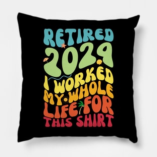 Retired 2024: Summer Shades for Men & Women Pillow