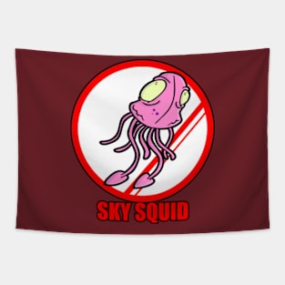 Belarussian Sky Squid Tapestry