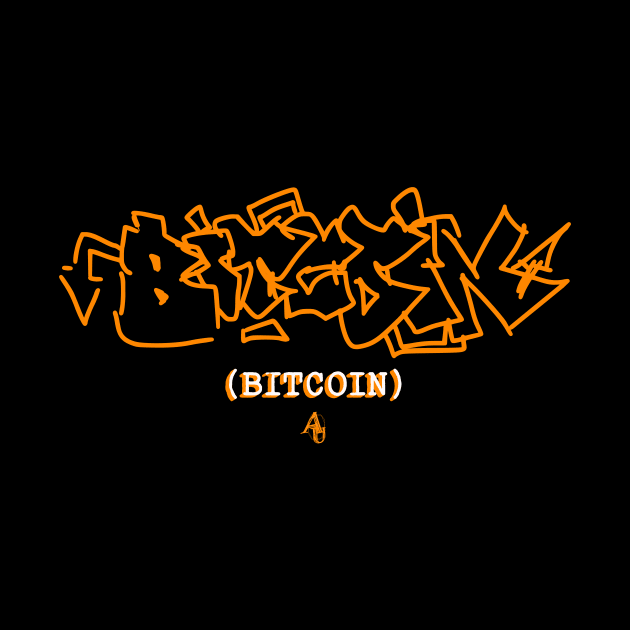Bitcoin logo graffiti by anarchyunion